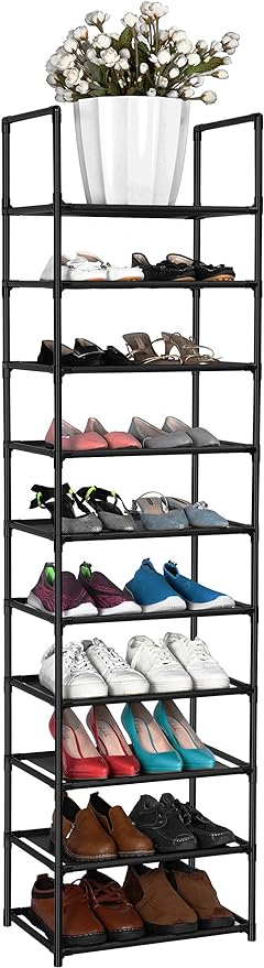 FIDUCIAL HOME 10 Tiers Shoe Rack 20-25 Pairs Sturdy Shoe Shelf-NeatNest