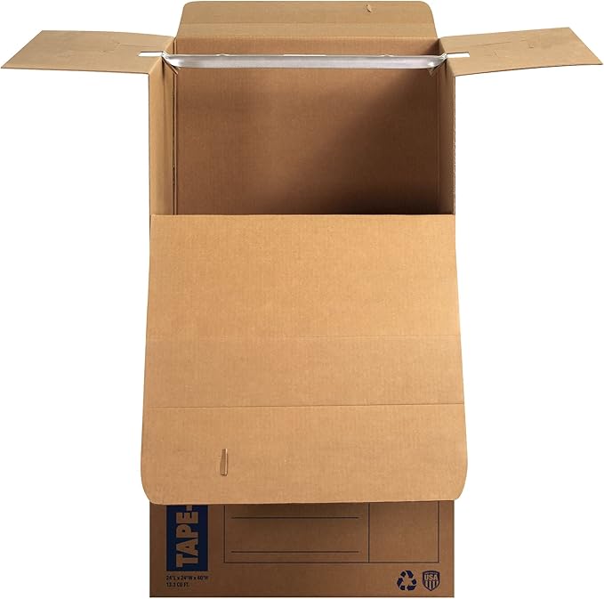 Bankers Box Tall Wardrobe Box 3 Pack, Tape-Free Design, 24-in x 24-in x 40-in (7710501)-NeatNest