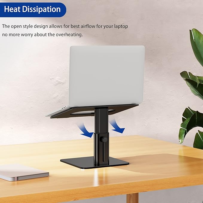 BESIGN LSX6N Laptop Stand, Ergonomic Adjustable Notebook Riser Holder, Computer Stand Compatible with Air, Pro, Dell, HP, Lenovo More 10-15.6" Laptops, Black-NeatNest