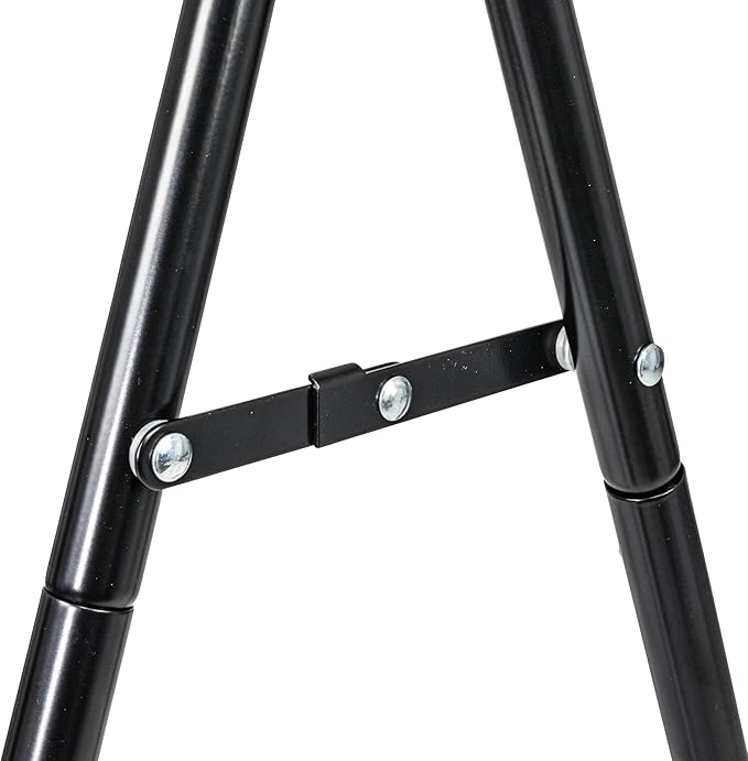 Household Essentials Valet Folding Clothes Rack, Strong Metal X-Frame, Chic Design, Great for Guest and Dressing Rooms, Portable and Easy to Use, Folds Flat, Black