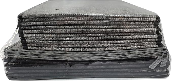 Clothing Storage Bins, Blanket Baskets for Shelves, Fabric Cubes with Handles and Lids, Decorative Linen Closet Organizers Boxes, Gray, 5 Pack, 16.5 x 11.8 x 10.2 Inch-NeatNest