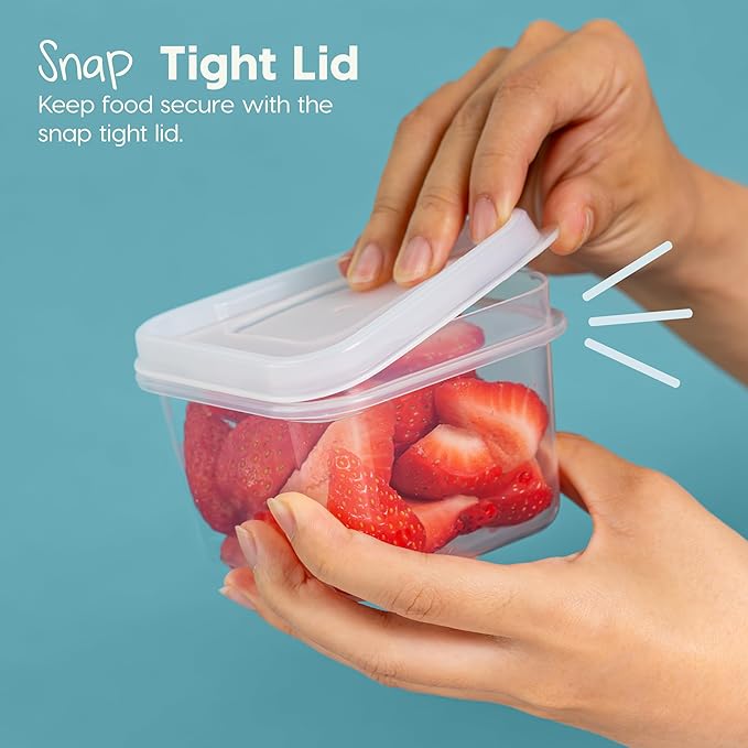 IRIS USA Meal Prep Containers, 44 Piece, 12oz + 45oz Combo Set, 22 Food Containers With Lids, To Go Take Out Plastic Food Storage, Food Prep Lunch Snack, Microwave Dishwasher Freezer Safe, BPA Free