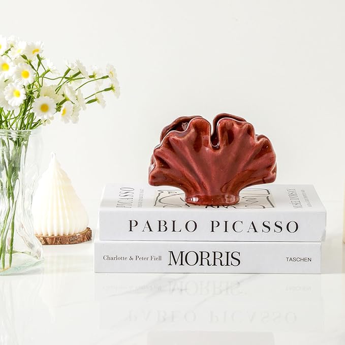 Ceramic Sponge Holder,Sponge Holder for Kitchen Sink,Compact Sink Caddy Organizer-Scouring Pad and Dish Sponge Holders,Farmhouse Kitchens Decor Cute Kitchen Gadgets Accessories(Red)-NeatNest