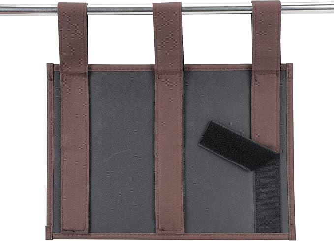 Hanging Bedside Caddy, Bedside Storage Organizer for Magazine, Phone, Remote control (Classic4 Pockets-Coffee)-NeatNest