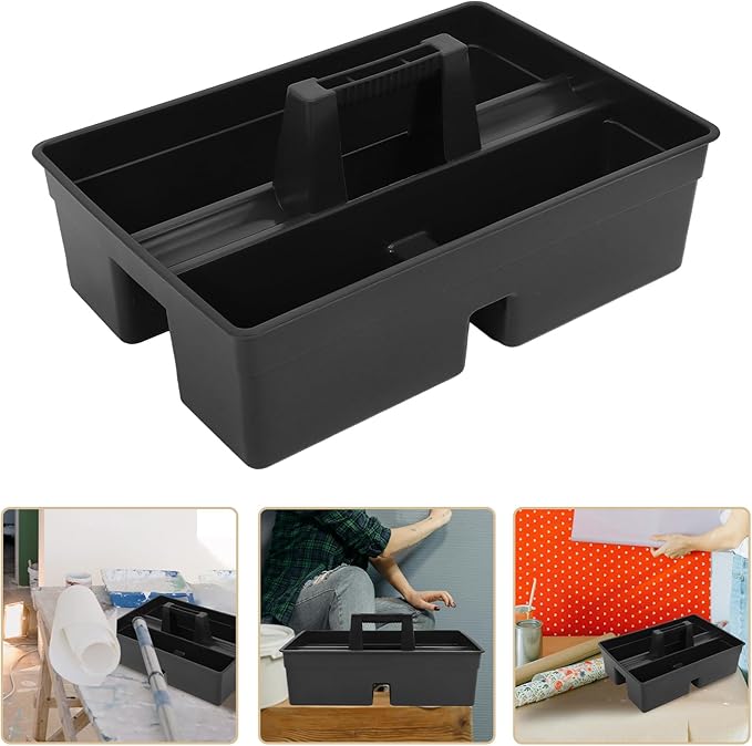 Cabilock 3 Multiuse Caddy Organizer with Handle Compartment Tote Cleaning with Handle Divided Classroom Tote Tray Carry with Handle Storage Box Portable-NeatNest