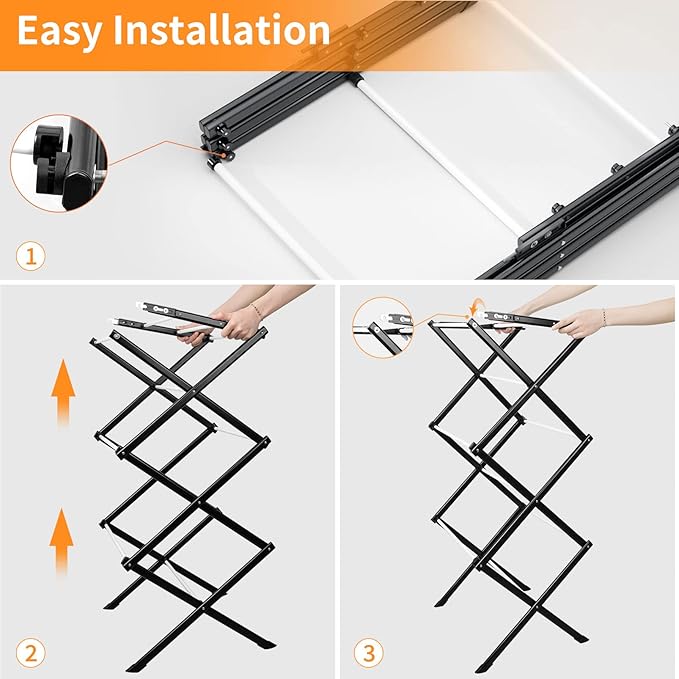 Foldable Drying Rack Clothing, Clothes Drying Rack Collapsible Indoor, Dryers for Laundry - 40" x 28.8" x 14.2", Space Saving Indoor&Outdoor, White-1pack