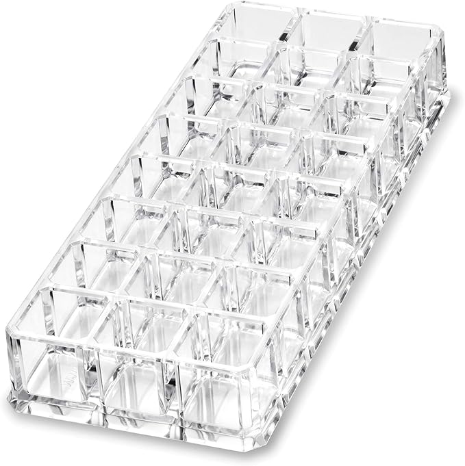 BY ALEGORY byAlegory (Set Of 2) Acrylic Lipstick Makeup Organizers 24 Space Beauty Storage Refillable Cosmetic Container - Clear-NeatNest