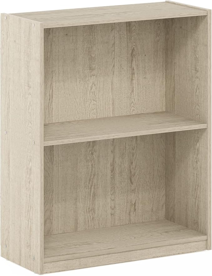Furinno Gruen 2-Tier Open Shelf Bookcase, Metropolitan Pine