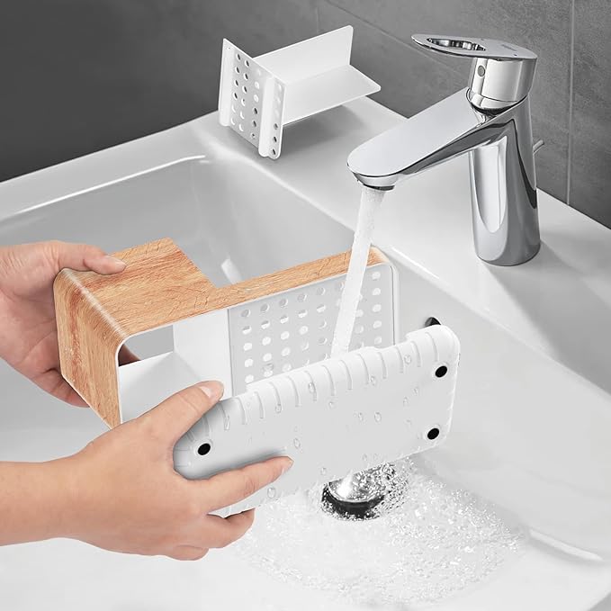 Toothbrush Holders for Bathrooms Countertop Organizer and Storage, Kids Electric Toothbrush and Toothpaste Holder, Bathroom Accessories Vanity Organizer (Wood Grain)-NeatNest