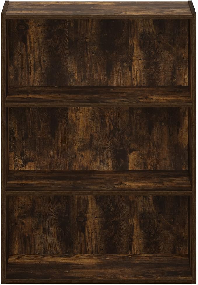 Furinno Pasir 3-Tier Open Shelf Bookcase, Amber Pine
