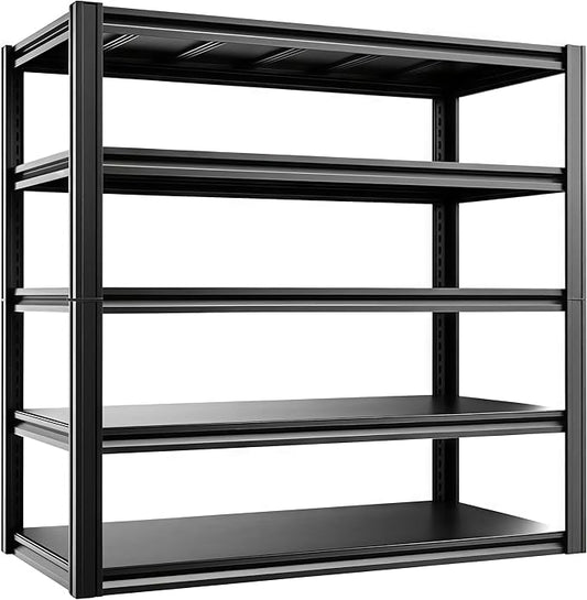 5-Tier 47" W x 24" D x 84" H Garage Shelving 3000LBS Storage Shelves Heavy Duty Metal Shelf Unit Adjustable Basement Industrial Storage Racks-NeatNest