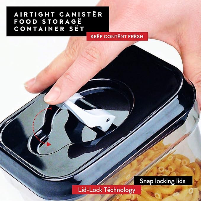 DWËLLZA KITCHEN Mini Airtight Food Storage Containers with Lids – Set of 6 Clear Plastic Small Pantry Containers for Spices, Candy, Nuts, Coffee or Tea, BPA-Free, Keeps Food Fresh & Dry-NeatNest