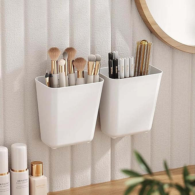 4 Piece Kitchen Cabinet Door Storage Box,Self Adhesive Wall Mounted Storage Box,Wardrobe/Bathroom/Refrigerator Small Items Organizer-NeatNest