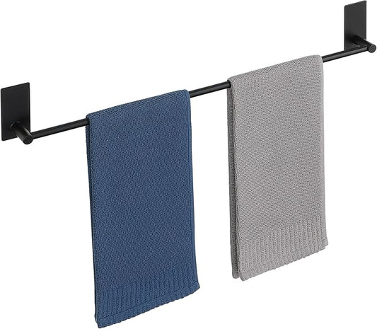Alise Towel Racks for Bathroom, 24 Inch SUS 304 Stainless Steel Adhesive Towel Bar No Drill, Strong Adhesion Matte Black Towel Rack, Rustproof Bath Towel Holder