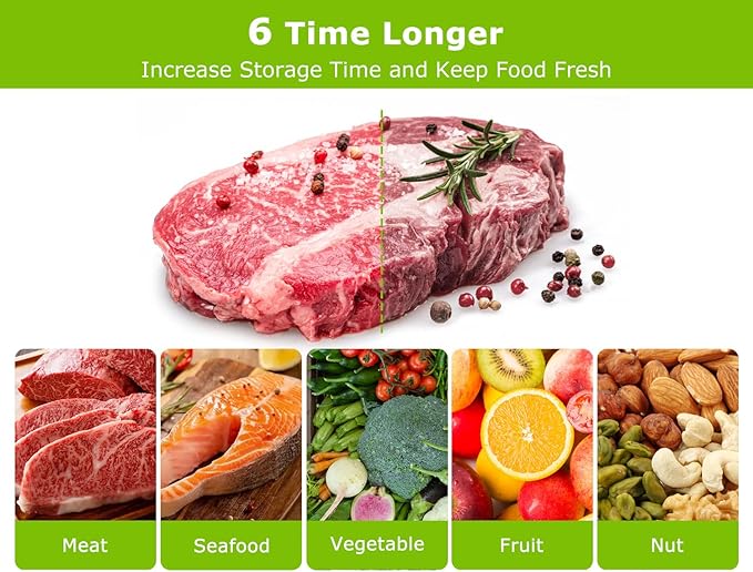 Bonsenkitchen Precut Vacuum Sealer Bags, 20 Gallon 11" x 16"+ 80 Quart 8" x 12"+ 50 Pint 6" x 10", Commercial Grade, BPA Free, Food Sealer Bags for Vac Storage, Meal Prep or Sous Vide Cooking, VB15-NeatNest