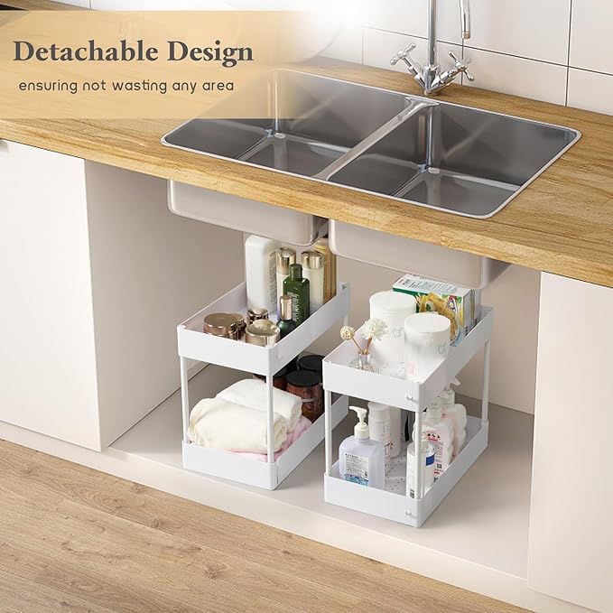 danpinera Storage Cart on Wheels, 3 Tier Slim Laundry with Wheels Bathroom Organizer with Hanging Cups Hooks Dividers Handle Mobile Rolling Art Cart for Bathroom Kitchen Narrow Places, White