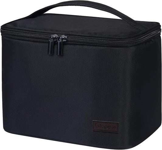 Gloppie Insulated Lunch Bag Lunch Box for Men Women Lunchbox Cooler Bag for Work Picnic, Idea for Gift, Black-NeatNest