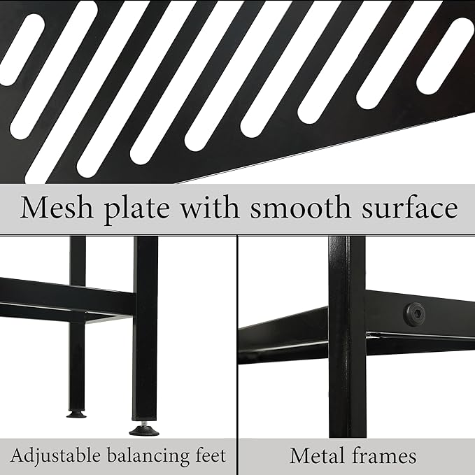 Shoe Rack, 4-Tier FreeStanding Shoe Shelf Stand, Stackable Shoe Storage Organizer for Closet, Holds up to 20-24 Pairs of Shoes for Entryway, Garage, Front Door Entrance, Metal, Black-NeatNest
