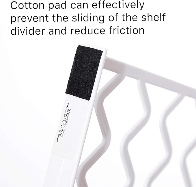 CY craft 8 PCS Shelf Divider,Thickened Wood Shelf Dividers,White Plastic Closet Shelf Separators Clothing Organizer Perfect for Bedroom Shelving Organization and Kitchen Cabinet Shelf Storage-NeatNest