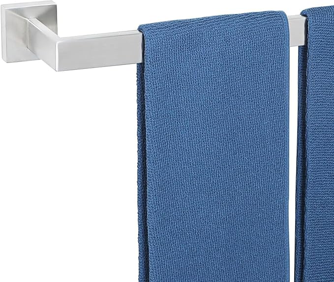 Alise Brushed Nickel Towel Bars,23.6 Inch Towel Holder Towel Racks for Bathroom and Lavatory,SUS304 Stainless Steel Hand Towel Hanger Rail Wall Mount,Useable Length 21.85 Inch Towel Bar, GYT060-LS