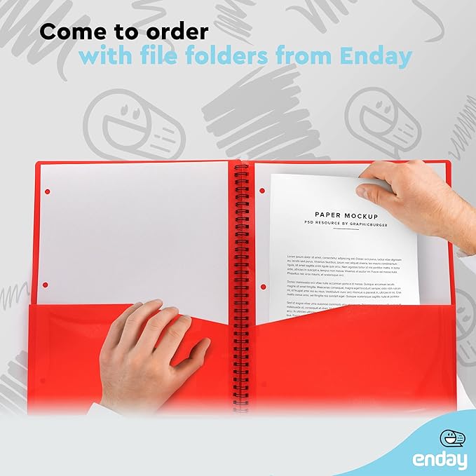 Poly 8 Pocket Organizer File Folder Letter Legal Document Organizer Perfect for Office, College, School and More (Pack of 3) - by Emraw