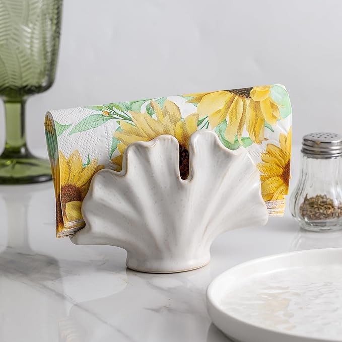 Ceramic Sponge Holder,Sponge Holder for Kitchen Sink,Compact Sink Caddy Organizer-Scouring Pad and Dish Sponge Holders,Farmhouse Kitchens Decor Cute Kitchen Gadgets Accessories(White)-NeatNest