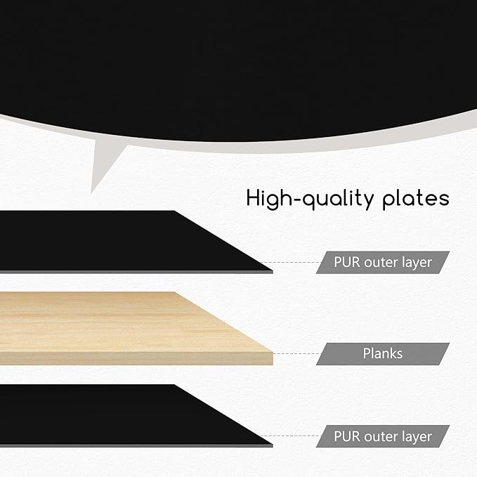 Jerry & Maggie Desktop Organizer Office Storage Rack Adjustable Wood Display Shelf Free Style Double H, Multi-Functional Mini Bookshelf for Desk Natural Stand (Black)-NeatNest