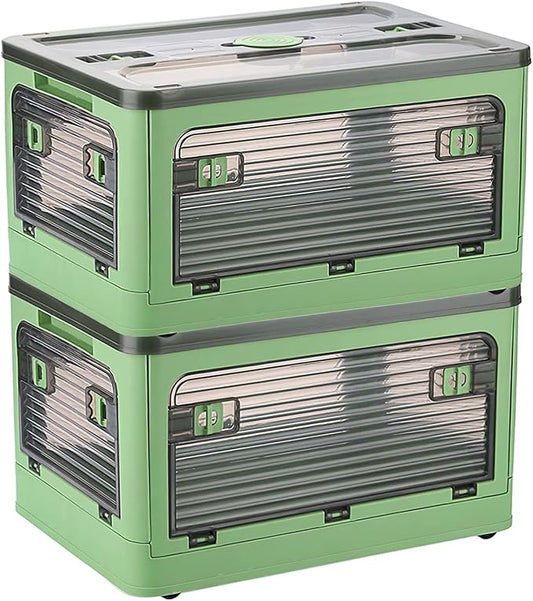 Collapsible Storage Bins with Lids, Closet Organizers, Dorm Room Essentials, Folding Storage Box-NeatNest