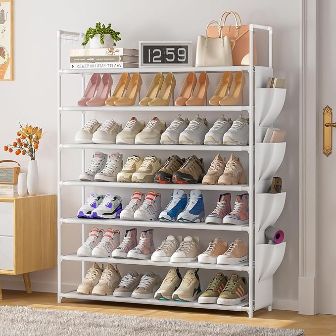 Shoe Rack 7 Tier Shoe Organizer Shoe Storage 28-35Pairs Shoe Rack for Closet Shoe Rack Organizer Entryway Shoe Holder Space Saving Shoe Shelf Shoe Stand Large Tall Shoe Tower Garage-NeatNest