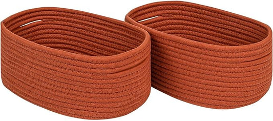 CubesLand Toys Closet Storage Organizer Baskets Bins for Cube Ogranizer/Shelving,Woven Basket for Organizing,Decor Basket for Living Room,Bedroom,Perfect for Pet Toy&Food Storage,2pack Brick Red-NeatNest
