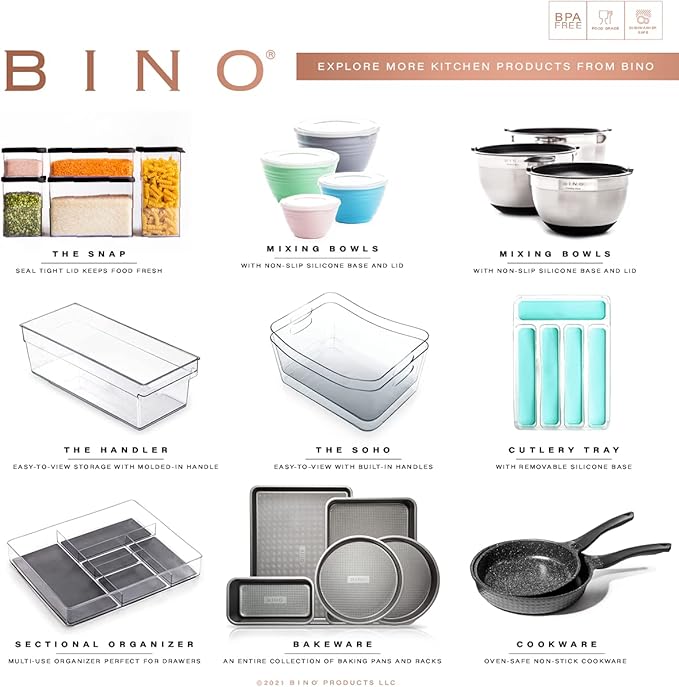 BINO | 3-Piece Drawer Organizer Bin Set | THE MODULAR | Multi-Purpose Storage | Durable | BPA-Free | Desk Drawer Organizer | Vanity Organizers | Bathroom & Makeup Organizers-NeatNest