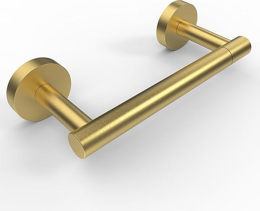 Gold Toilet Paper Holder SUS 304 Stainless Steel Adjustable TP Large Mega Roll Holder Wall Mounted Toilet Tissue Holder for Bathroom