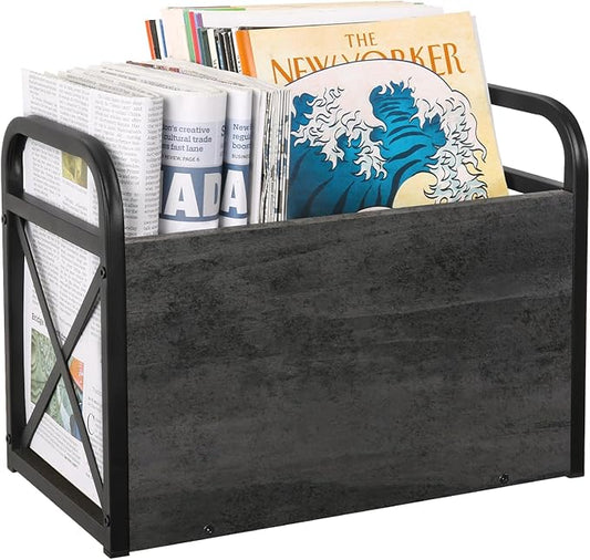 YINMIT Magazine Holder, Magazine Rack Floor, Magazine Storage Basket, Folder Organizer Bin for Books, Newspapers, Tablets-NeatNest