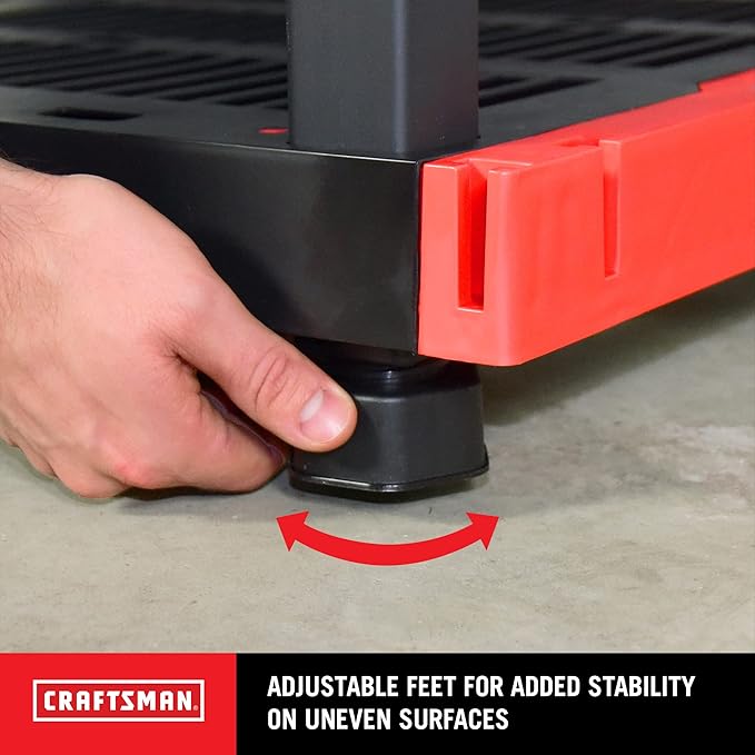 CX Craftsman, 4-Tier Highly Durable Storage Rack, 200lbs/shelf, (55”H x 40”W x 24”D), Interlocking Shelving Unit and Weather-Resistant Design, American Made Garage Shelf-NeatNest