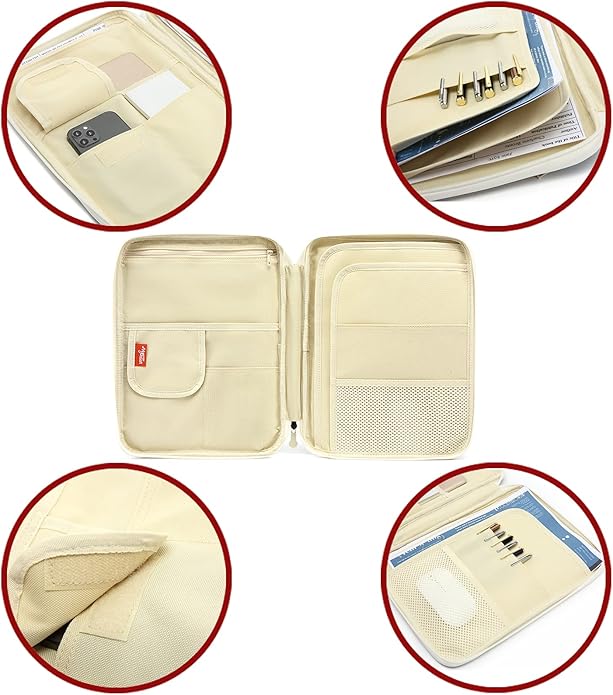 Document A4 Bag Case Waterproof Organizer Portfolio Office Travel Zipper Multi-Function Pouch