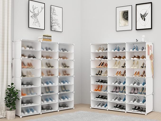 Shoe Storage,48 Pairs Shoe Rack Organizer for Closet Shoe Cabinet with Door Shoe Shelves for Closet,Entryway,Hallway,Bedroom-NeatNest