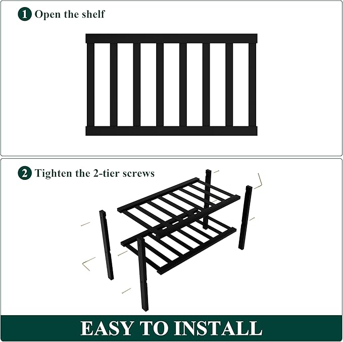 Smiry Shoe Rack, 2 Tier Small Bamboo Shoe Organizer, Stackable Free Standing Wooden Shoe Storage Shelf for Closet, Entryway, Front Door Entrance, Black-NeatNest
