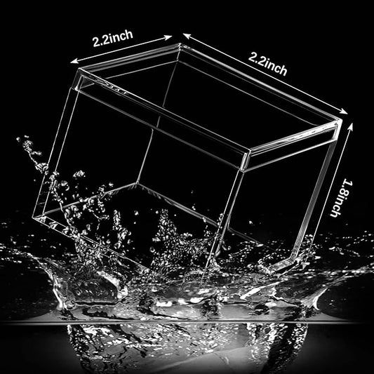 Blulu 8 Pieces Clear Acrylic Plastic Jewelry Box Mini Storage Box Mini Cube Containers with Lids for Candy Pill and Tiny Jewelry(Square,2.2 x 2.2 x 1.8 Inch)-NeatNest