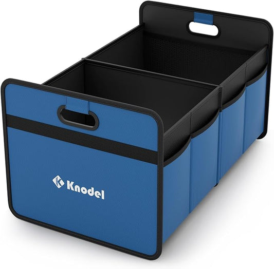 K KNODEL Car Trunk Organizer, Foldable Organizer for Car, Automotive Consoles & Organizers, Storage with Reinforced Handles (Small, Blue)-NeatNest