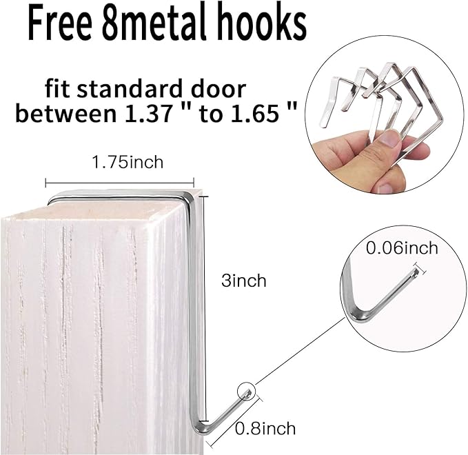 2 Pack Extra Large Hanging Over Door Shoe Organizers, 12 Mesh Pockets + 6 Large Mesh Storage Various Compartments with 8 Hooks Shoes Holder for Closet Bedroom, White (59 x 21.6 inch)-NeatNest