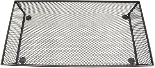 HAHIYO Stackable Mesh Tray Cup 12 x 6 x 2 inches Sturdy Container for Desk Drawer Organizer Collection for Home Office School kitchen Soft Foam Feet No Sharp Edges 1 Pack Black-NeatNest