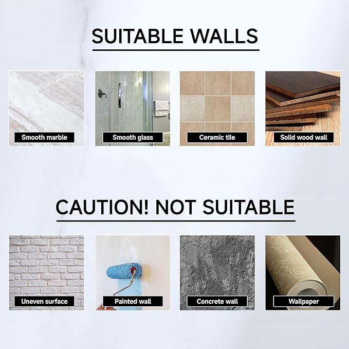 DELITON 6 Pack Towel Hooks for Hanging, Adhesive Hooks Stick on Wall for Bathroom Kitchen Heavy Duty Stainless Steel, Black-NeatNest