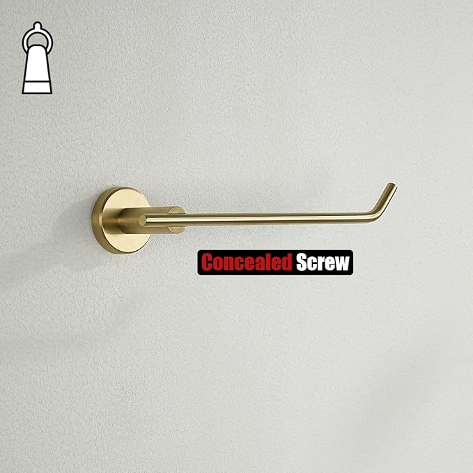 JQK Hand Towel Bar, Brushed Gold Stainless Steel Towel Ring Holder for Bathroom, 9 Inch Wall Mount, TR100-BG
