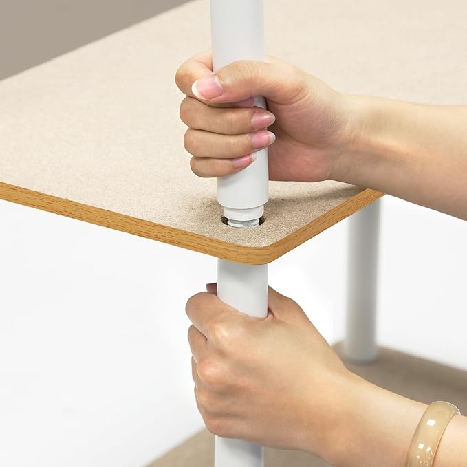 Furinno Turn-N-Tube Display Rack, 3-Tier Single, Beech-NeatNest