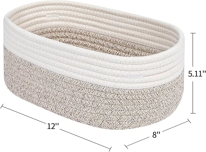 CubesLand Baskets for Shelves Storage,Cube Shelf Closet Storage Bins Set 2,Long-lasting &Skin-friendly Toy Basket Bin,Stylish Room Decor Basket,Woven Off White/Light Brown-NeatNest