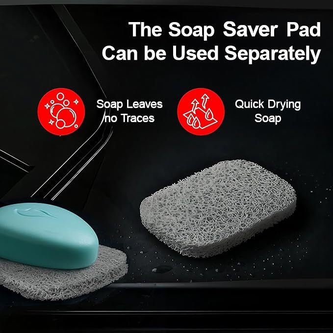 HASKO Shower Caddy Suction Cup with Hooks & Soap holder, Shower Shelf, Bathroom Storage Organizer, Rustproof Shampoo Holder, Bronze