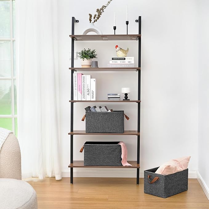 GRANNY SAYS Storage Baskets for Shelves, Closet Organizer Bins, Clothes Storage Bins with Metal Frame, Large Baskets for Organizing and Storage, Collapsible, Dark Gray, 2-Pack-NeatNest