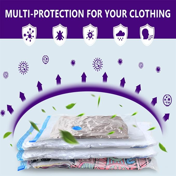 Morecoo 24Pack Vacuum Storage Bags with Electric Pump & New Air Valve, Space Saver Compression Bags for Clothes, Comforters, and Travel Essentials – Includes Jumbo, Large, Medium, Small & Roll-Up Bags-NeatNest