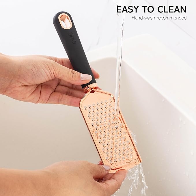 COOK WITH COLOR Kitchen Gadget Set Copper Plated Stainless Steel Utensils with Soft Touch Handles, Copper Black, 10 Pieces-NeatNest