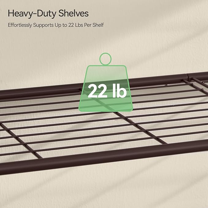 Shoe Rack, Metal Shoe Organizer, 8 Tier Garage Shoe Rack Max Holds 40 Pairs,Shoe Storage shelf for Closet,Entryway, Bronze-NeatNest